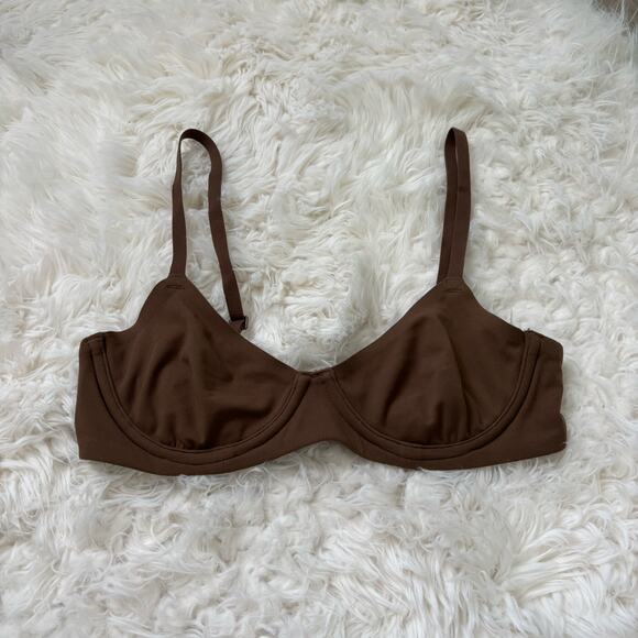 SKIMS Fits Everybody Unlined Demi Bra Jasper • 32B - Picture 1 of 3
